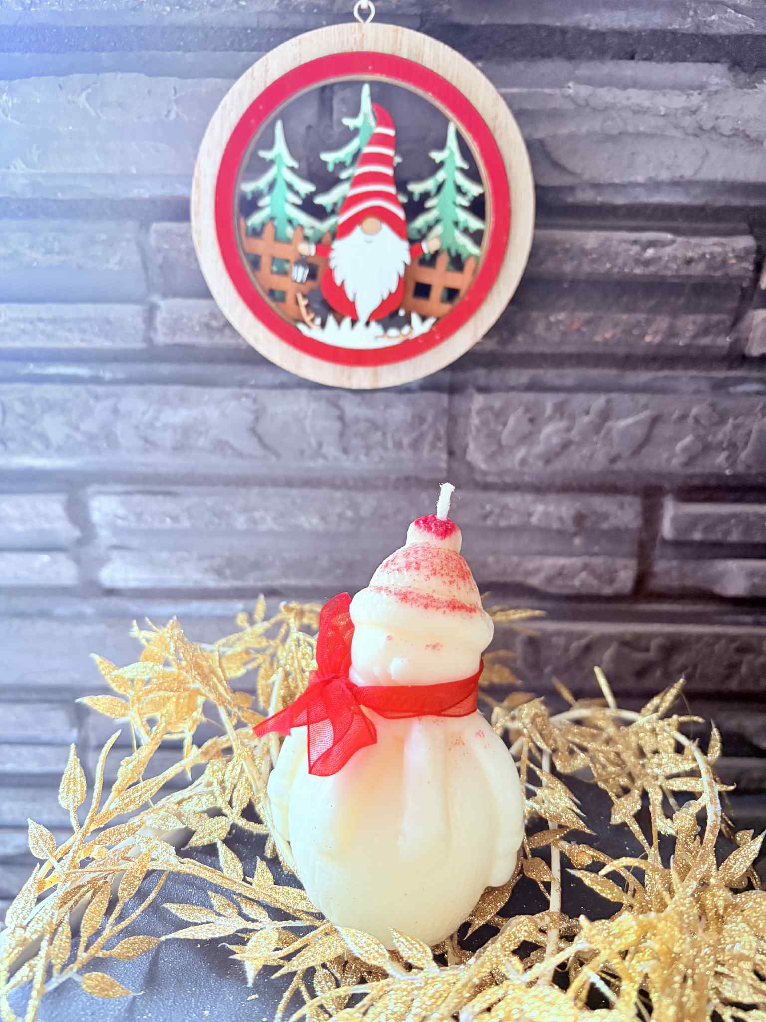 Bougie - Bonhomme de neige