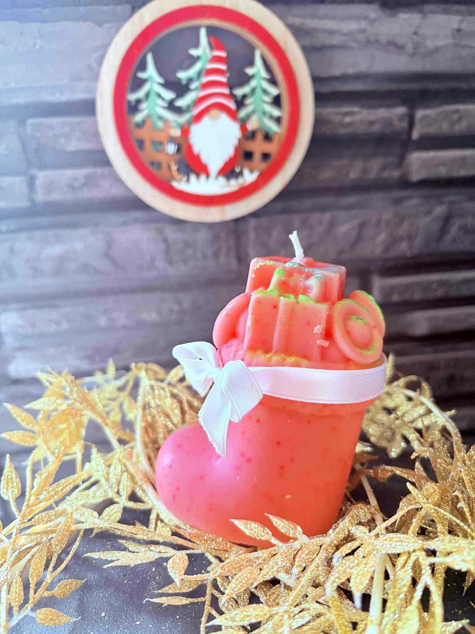 Bougie - Chaussette de Noël